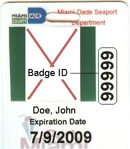 PortMiami Id Badge