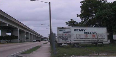 Trailer is on blocks and in use solely as an advertising display.