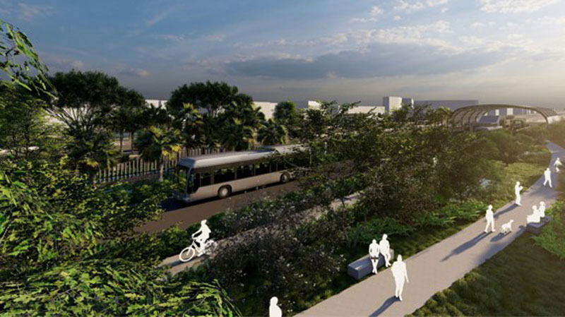 artist's rendering of South Dade Trail