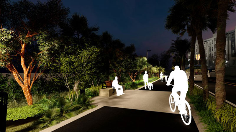 artist's rendering of South Dade Trail