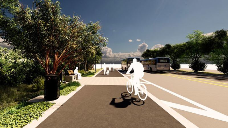 artist's rendering of South Dade Trail