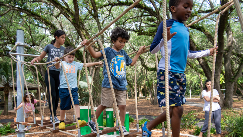 Kids playing at park