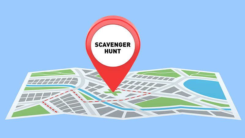 scavenger hunt map